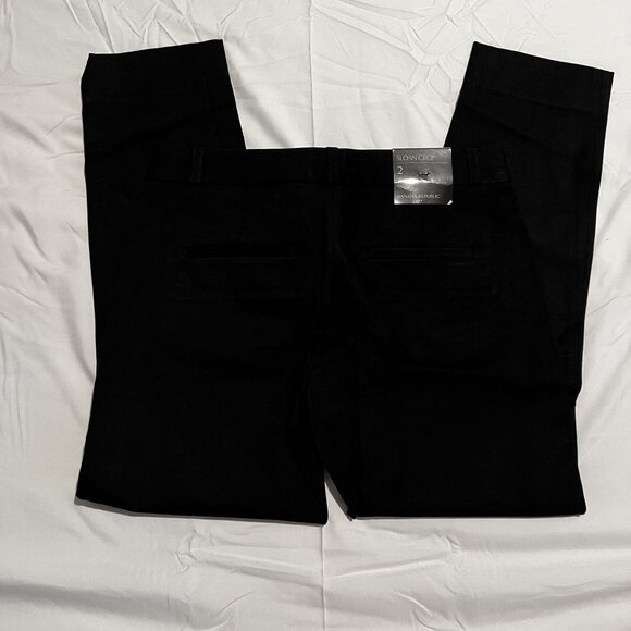 NWT Banana Republic Sloan Crop Women's Mid Rise Pants black new - Picture 3 of 11